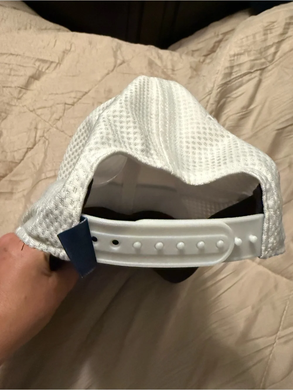Callaway White Hat with Blue Gradient Stripe